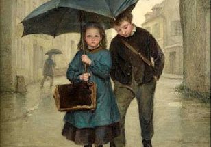 Frere Pierre Edouard – Going to School (1878)